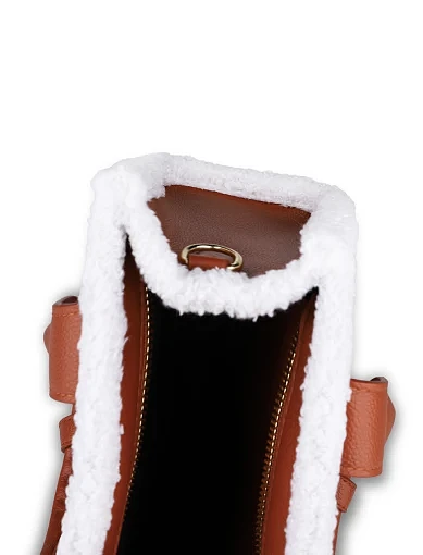 Жіноча сумка тоут MIRATON з екошкіри коричнева(8896) - фото 6 - Miraton