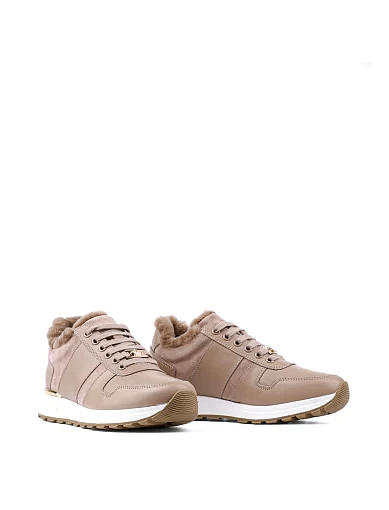 Жіночі кросівки Attizzare шкіряні бежеві (M7805-029) - фото 3 - Miraton