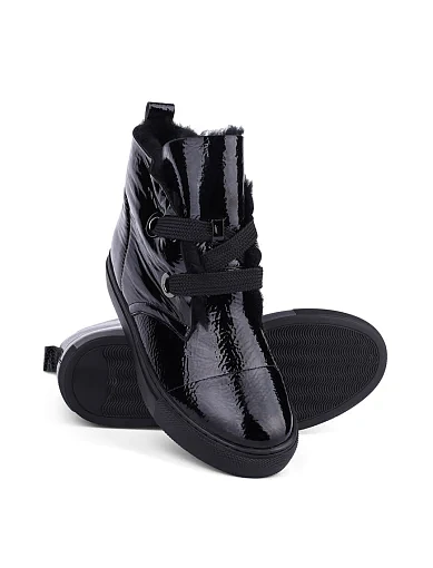 Жіночі черевики Attizzare з наплаку чорні (8927-171-1 ОЗ-24-25) - фото 2 - Miraton