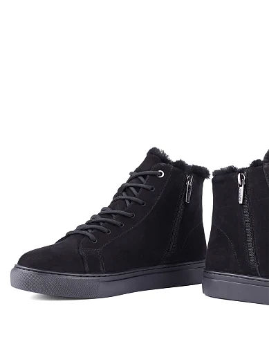 Жіночі черевики Attizzare з нубуку чорні (8927-50 ОЗ-24-25) - фото 2 - Miraton