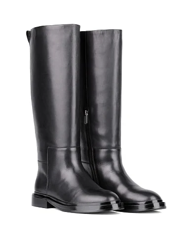 Жіночі чоботи Attizzare шкіряні чорні з підкладкою з повсті (JR019-1) - фото 2 - Miraton