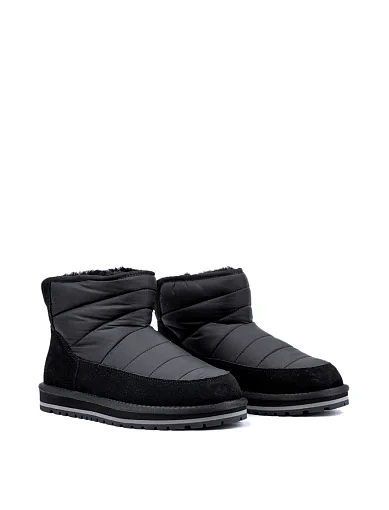 Мужские угги Miguel Miratez замшевые черные с подкладкой из натурального меха - фото 3 - Miraton