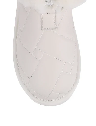 Жіночі черевики MIRATON шкіряні молочного кольору з підкладкою з натурального хутра (7117-5) - фото 5 - Miraton