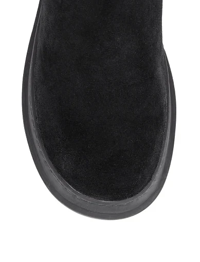 Жіночі уггі MIRATON замшеві чорні з підкладкою з натурального хутра (8806-8) - фото 4 - Miraton