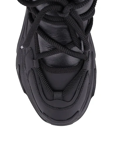 Жіночі черевики MIRATON шкіряні чорні з підкладкою з натурального хутра (XH2199-15X) - фото 4 - Miraton