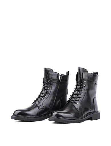 Жіночі черевики Attizzare шкіряні чорні з підкладкою з натурального хутра (NH330-07L-P742) - фото 3 - Miraton