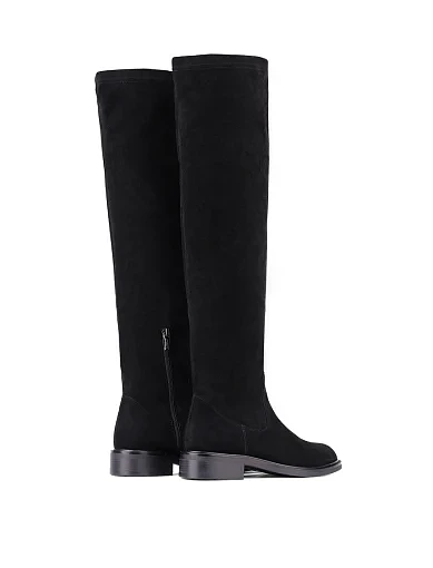 Жіночі ботфорти Attizzare велюрові чорні з підкладкою з байки (2123-2209-1) - фото 3 - Miraton