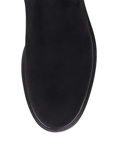 Жіночі ботфорти Attizzare велюрові чорні з підкладкою з байки (2123-2209-1) - фото 4 - Miraton
