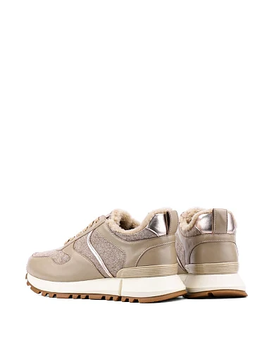 Жіночі кросівки Attizzare шкіряні бежеві (H2363B-11-1M FW24-25) - фото 4 - Miraton