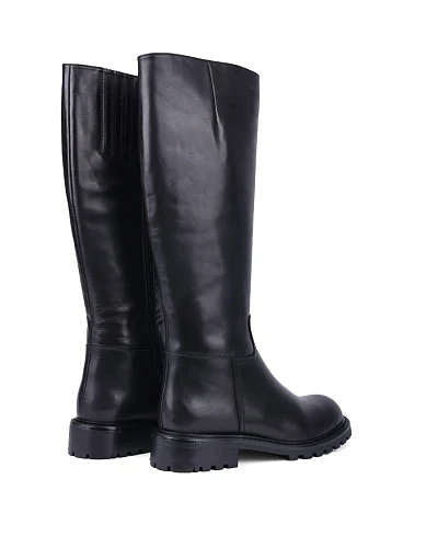 Жіночі чоботи Attizzare шкіряні чорні з підкладкою з натурального хутра (X2110-1521-1BM) - фото 4 - Miraton