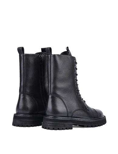 Жіночі черевики MIRATON шкіряні чорні з підкладкою з натурального хутра (0146M-8353-2203) - фото 4 - Miraton