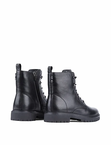 Жіночі черевики Attizzare шкіряні чорні з підкладкою з натурального хутра (AT39M-36B) - фото 4 - Miraton