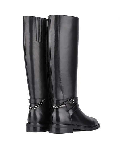 Жіночі чоботи Attizzare шкіряні чорні з підкладкою з натурального хутра (8033-1629-1BM) - фото 3 - Miraton