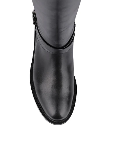 Жіночі чоботи Attizzare шкіряні чорні з підкладкою з натурального хутра (8033-1629-1BM) - фото 4 - Miraton