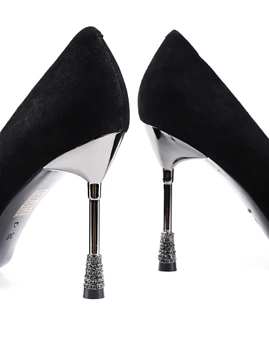 Жіночі туфлі човники MIRATON велюрові чорні (MP899-1-1) - фото 2 - Miraton