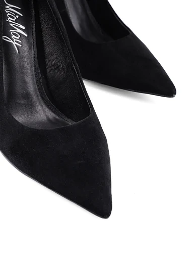 Жіночі туфлі човники MIRATON велюрові чорні (MP899-1-1) - фото 5 - Miraton