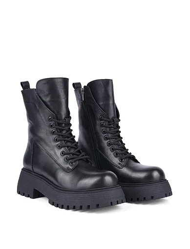 Жіночі черевики Attizzare шкіряні чорні (0179-12202D KRОЗ24-25) - фото 3 - Miraton