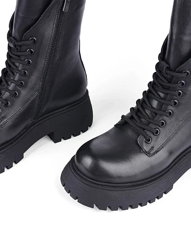 Жіночі черевики Attizzare шкіряні чорні (0179-12202D KRОЗ24-25) - фото 5 - Miraton