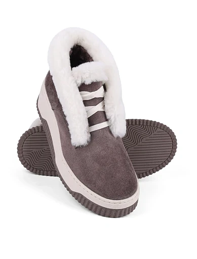 Жіночі черевики Attizzare велюрові сірі (136-0510-M1-D) - фото 2 - Miraton