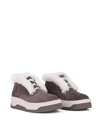 Жіночі черевики Attizzare велюрові сірі (136-0510-M1-D) - фото 3 - Miraton