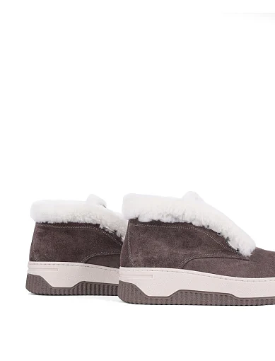 Жіночі черевики Attizzare велюрові сірі (136-0510-M1-D) - фото 4 - Miraton