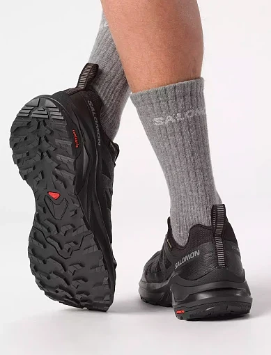 Мужские кроссовки Salomon X-ADVENTURE GTX из искусственной кожи черные - фото 8 - Miraton