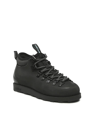 Жіночі черевики Native Fitzsimmons Citylite Jiffy гумові чорні з підкладкою з текстилю (31106848-1019) - фото 2 - Miraton