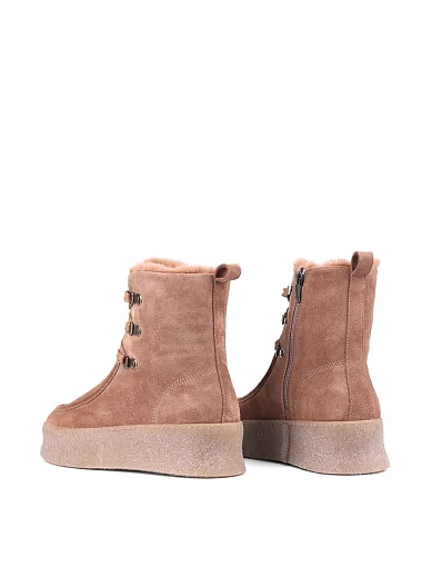 Жіночі черевики Attizzare велюрові бежеві (24KB-1792-3) - фото 4 - Miraton