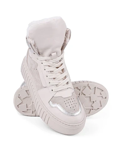 Жіночі черевики Attizzare шкіряні білі (24KB-1851-3) - фото 3 - Miraton