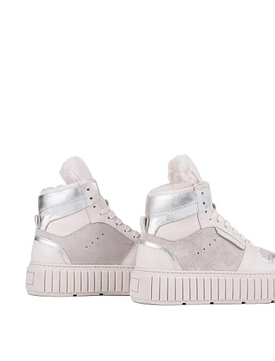 Жіночі черевики Attizzare шкіряні білі (24KB-1851-3) - фото 5 - Miraton