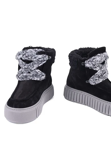 Жіночі черевики Attizzare велюрові чорні (24KB-1855-3) - фото 2 - Miraton