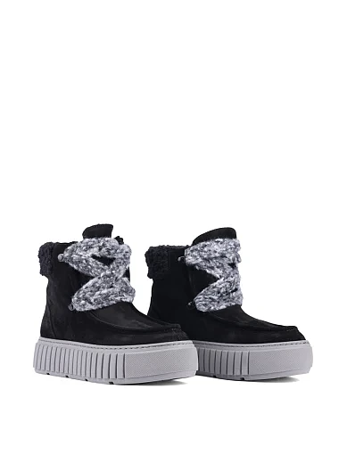 Жіночі черевики Attizzare велюрові чорні (24KB-1855-3) - фото 3 - Miraton