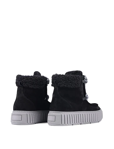 Жіночі черевики Attizzare велюрові чорні (24KB-1855-3) - фото 4 - Miraton