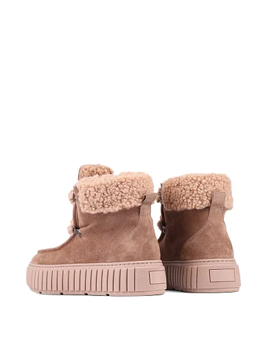 Женские ботинки Attizzare велюровые коричневые - фото 4 - Miraton