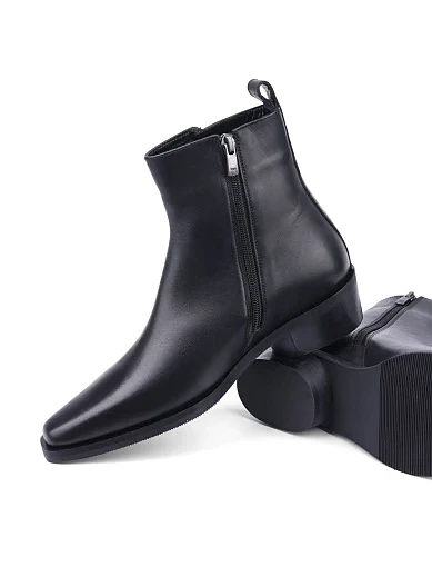 Жіночі черевики Attizzare шкіряні чорні з підкладкою з байки (11615) - фото 2 - Miraton