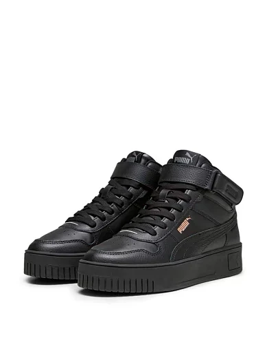 Женские ботинки PUMA Carina Street Mid из экокожи черные - фото 2 - Miraton