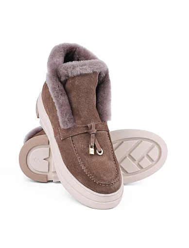 Жіночі черевики Attizzare велюрові коричневі (109414) - фото 2 - Miraton