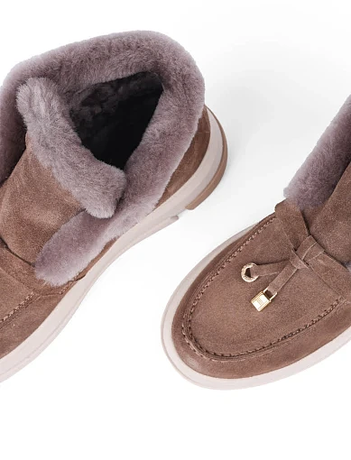 Жіночі черевики Attizzare велюрові коричневі (109414) - фото 5 - Miraton