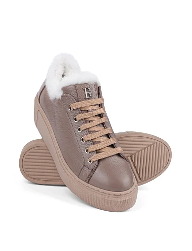 Жіночі кеди Attizzare шкіряні бежеві (5022T-23) - фото 2 - Miraton