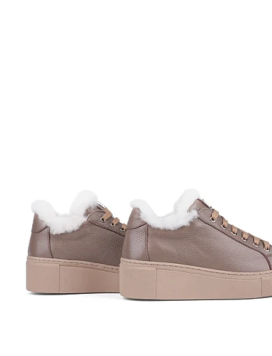 Жіночі кеди Attizzare шкіряні бежеві (5022T-23) - фото 4 - Miraton