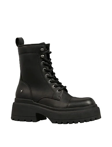 Жіночі черевики WINDSOR SMITH шкіряні чорні з підкладкою зі штучного хутра (DESTROY) - фото 2 - Miraton