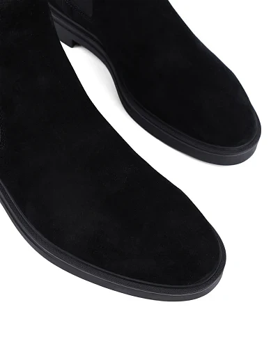 Чоловічі черевики MIRATON замшеві чорні з підкладкою з натуральної шкіри - фото 5 - Miraton