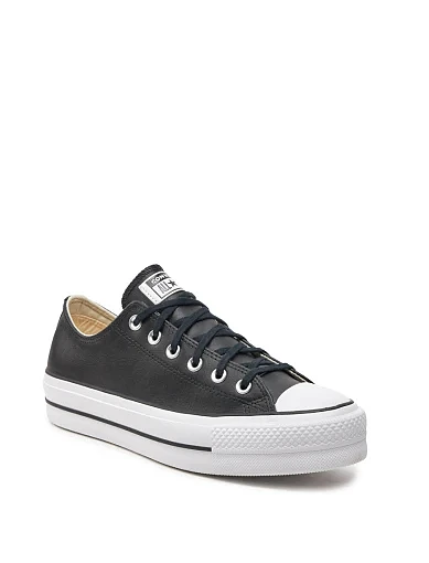 Жіночі кеди Converse Chuck Taylor All Star шкіряні чорні (561681C) - фото 2 - Miraton