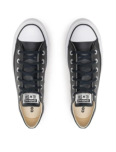 Жіночі кеди Converse Chuck Taylor All Star шкіряні чорні (561681C) - фото 5 - Miraton