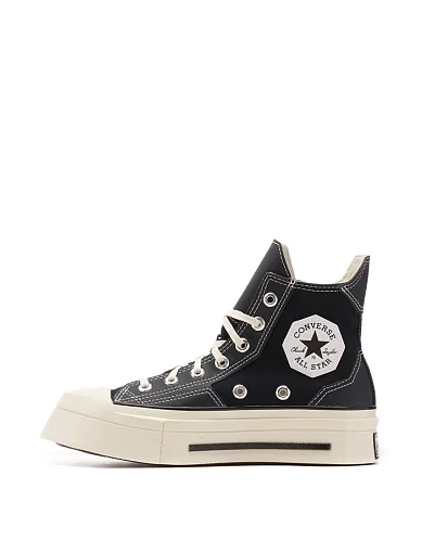 Жіночі черевики Converse Chuck 70 De Luxe Squared тканинні чорні (A06435C) - фото 2 - Miraton