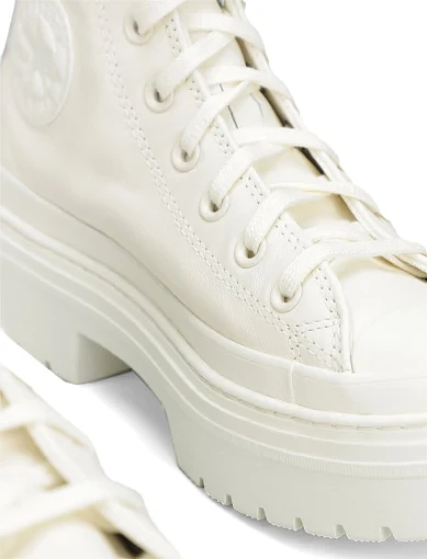 Жіночі кеди Converse CHUCK TAYLOR ALL STAR LUGGED HEEL шкіряні білі (A10370C) - фото 4 - Miraton