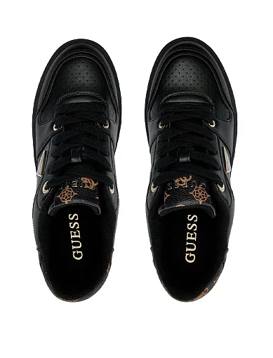 Жіночі кеди Guess зі штучної шкіри чорні (FLTDAI FAL12) - фото 5 - Miraton