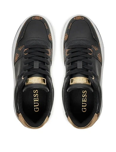Жіночі кеди Guess Marlew FLTQNZ FAL12 зі штучної шкіри чорні (FLTQNZ FAL12) - фото 5 - Miraton