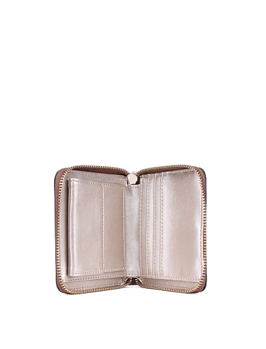 Жіночий міні гаманець Guess Laurel з екошкіри бежевий з брендовим лого(SWSG85 00370) - фото 4 - Miraton