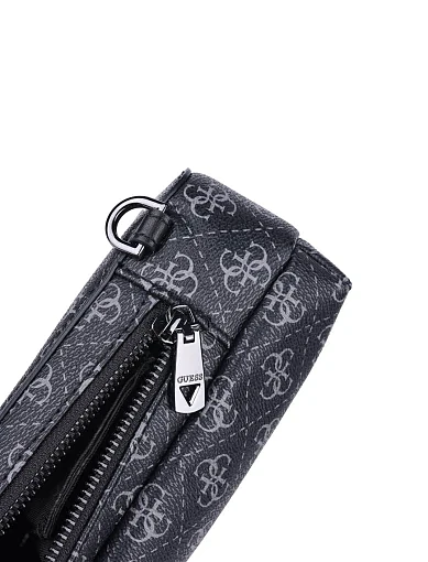 Чоловіча сумка слінг Guess з екошкіри сіра (HMEVZL P3407) - фото 5 - Miraton